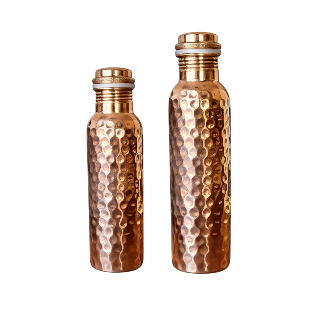 Gourdes en Cuivre pur martelée 500 ml et 1L
