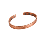 Bracelet en cuivre magnétique martelé