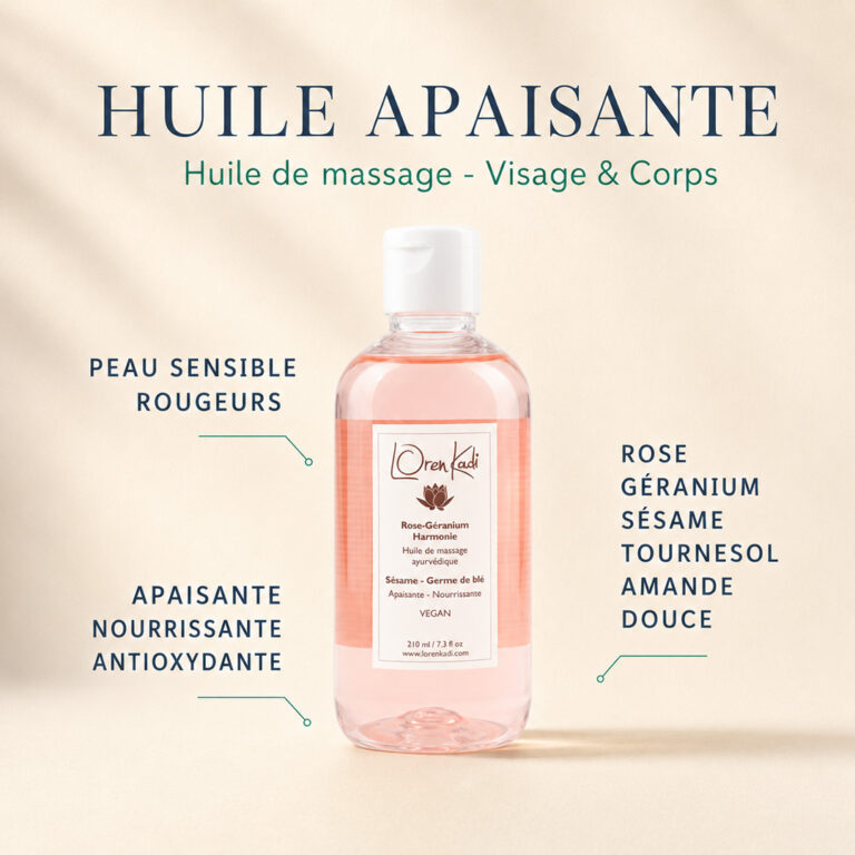 Huile de Massage Ayurvédique Apaisante Visage & Corps